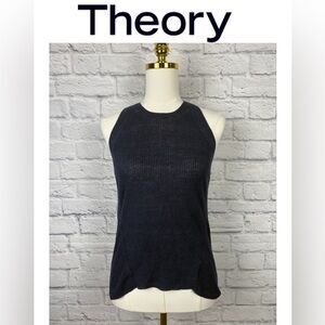 Theory Navy knit linen top size XS